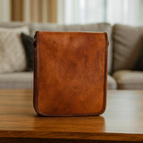 Vintage Leather Crossbody Bag for Men & Women, Full Grain Leather Messenger Bag, Handmade Rustic Shoulder Satchel, Everyday Travel Sling Bag