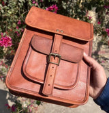 Vintage Leather Crossbody Bag for Men & Women, Full Grain Leather Messenger Bag, Handmade Rustic Shoulder Satchel, Everyday Travel Sling Bag